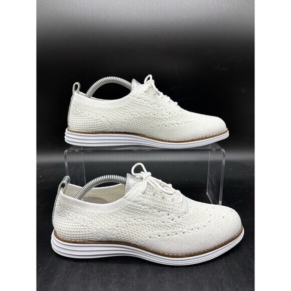 Cole Haan Shoes - Cole Haan Women 5.5 B Grand Stitchlite Wingtip Oxford White Knit Shoes W11514